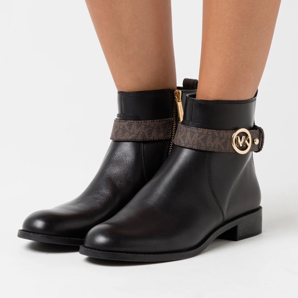 Michael Kors Abigail Ankle Boots Black Leather